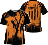 Personalized Arborist T-Shirt 3D, Woodworker Shirt, Mens Tree Climber Shirt