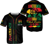AOVL Custom Juneteenth Baseball Jersey Shirt Flag Independence Day Freeish Since 1865 Black History Month Pride Freeish Shirt