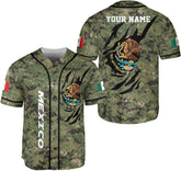 Mostefy Custom Mexico Baseball Jerseys Mexican Eagle & Flag Shirt for Teams, Mexico Shirts for Men & Women Size S-5XL