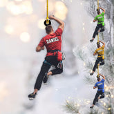 Artparel Personalized Climbing Ornaments Rock Climbing Christmas Ornament Rock Climber Ornaments Climber Lover Mountaineer Ornament Gift for Men Women Gift for Climber (CLB11)