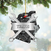 HomeDesign Personalized Mechanic Tools Ornaments, Custom Mechanic Christmas Ornaments, Mechanic Worker Lover, Gift Ornament Christmas Tree Hanging Pine Decorations, Mechanic Gift (M13)