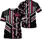 Podagree Personalized Breast Cancer 3D Shirt, Pink Ribbon Awareness T-Shirt, Survivor Pride Tshirt Breast Cancer Shirt