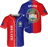 Podagree Personalized Belize Baseball Jersey Camisa Shirt, Belizean Flag Jersey, Belizean Pride Jersey for Men and Women