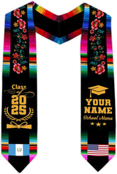 Pretyprints Custom Guatemalan Graduation Sash Custom Guatemalan American Flag Graduation Sash 2025 Guatemala Graduation Stole