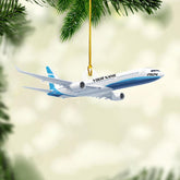 Mostefy Personalized Airplane Ornament 2024, Airplane Ornaments for Christmas Tree, Plane Christmas Ornament, Helicopter Ornament Christmas Pine Hanging Decoration for Xmas (Plane 1)