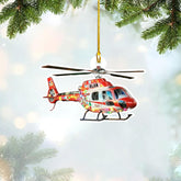 Personalized Helicopter Ornament Traveler Christmas Ornament Helicopter Ornament Christmas Vacations Pilot Christmas Vehicle Decorations Airplane Ornaments for Christmas Tree (HLC11)