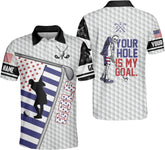Personalized Funny Golf Polo Shirt for Men Proud Golf American Flag Polo Shirt, 3D Men's Golf Polo, Men's Golf Shirts
