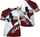 Podagree Personalized Name Texas Flag and Map Dont Mess with Texas Shirts 3D Unisex Shirt for Men Women Adult Size S-5XL