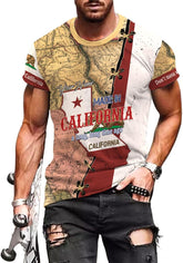 Mostprints Personalized Name California Shirt 3D Custom California Shirts for Men and Women, California Flag Shirt