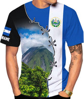 Custom El Salvador Flag Shirt for Men Women Personalized Salvadoran Pride Tshirt 3D El Salvador Clothes Salvadoreñas Shirts