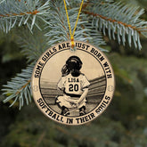 TinoShop Personalized Softball Ornament Custom Name & Number Ornaments 2024 for Girls Coach Softball, Softball Gloves Ornament Custom, Softbal Ornament, Softball Ornament Softball Lover (ON463-1)