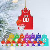 TinoShop Personalized Basketball Christmas Ornaments for Christmas Tree Decor, Basketball Player Ornament, Custom Basketball Ornament, Warriors Basketball Ornament Gifts for Baseball Lovers (ON337)