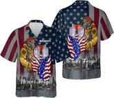 MAPrints Personalized Patriotic Hawaiian Shirts, Patriot Firefighter, Memorial Patriot Day Short Sleeve Shirt, 9-11 Hawaiian