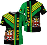MoonArt Personalized Jamaica Shirt Custom Jamaica Flag Lion Hoodie for Men and Women, Jamaican Pride T-Shirt, Jamaicana