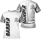 Vybonz Personalized Name Barber Gift for Barber 3D All Over Printed Shirts Gift for Men and Women