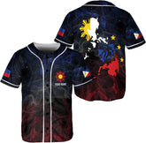 Leprints Personalized Philippines Baseball Jersey, Filipino Flag Baseball Jersey, Philippines Shirts, Philippines Flag Shirt