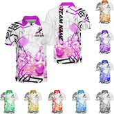 Mostprints Personalized Name Bowling Polo Shirts 3D for Men and Women, Bowling shirt, Bowling Shirts for Men Team Bowling Shirt