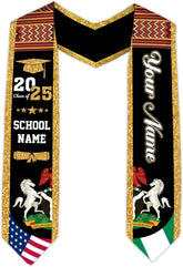 Pretyprints Custom Nigerian Graduation Sash Nigeria Graduation Stole Personalized Nigerian American Flag Graduation Sash 2025