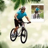 Personalized Mountain Bike Ornament 2024, Bike Ornaments for Christmas Tree, Bicycle Ornament Mountain Biking Riding Ornaments Dirt Bike Ornament, Gift for Biker Cyclist Gifts Xmas Racing Decor (Bk12)