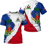 AOVL Personalized Haiti Shirt Haitians Flag Pride Shirt Haiti Shirts for Men & Women Haitian Pride Tshirt Haitian Flag Shirt