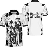 Personalized Funny Golf Polo Shirt for Men Proud Golf American Flag Polo Shirt, 3D Men's Golf Polo, Men's Golf Shirts