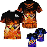 Parvii Personalized Billiards Shirt for Men, 8 Ball Pool Shirt, Billiards Gift