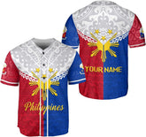 Custom Filipino Flag Jersey - Men's Baseball Jersey