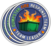3 Pcs Dumpster Fire Response Team Team Leader, Dumpster Fire Sticker, This is Fine Sticker, Everything's Fine Dumpster Fire - Vinyl Decal for Water Bottles Laptop 3 Inches (Team Leader)