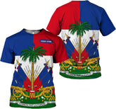 AOVL Personalized Haiti Shirt Haitians Flag Pride Shirt Haiti Shirts for Men & Women Haitian Pride Tshirt Haitian Flag Shirt