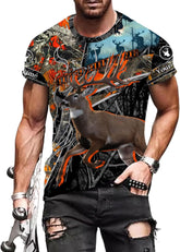 Custom Camo US Flag Deer Elk Buck Camouflage Hunting Hunter Antlers Shirt, Dad Gift Fathers Day