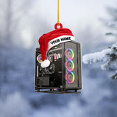 Personalized PC Computer Ornament Christmas, Custom Shape Flat Christmas Ornament for Gamer, Gaming Gamer Christmas Ornament Gift for Boys, PC Game Player Decoration with Custom Name (ON288)