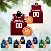 Personalized Basketball Ornaments for Christmas Tree, Basketball Ornament 2024 Custom Basketball Player Ornament Basketball Tree Ornaments Gifts for Basketball Team Ornament Hanging Decor (B4)