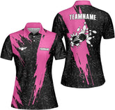 Personalized Bowling Shirts for Women, Custom Name Women Bowling Jersey, Ladies Bowling Polo Shirt for Team