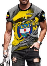 Ligthuy Personalized Colombia Shirt 3D, Custom Colombia Flag Shirts for Men Women, Colombian Pride T-Shirt, Unisex Shirt