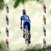 Personalized Mountain Bike Ornament 2024, Bike Ornaments for Christmas Tree, Bicycle Ornament Mountain Biking Riding Ornaments Dirt Bike Ornament, Gift for Biker Cyclist Gifts Xmas Racing Decor (Bk1)