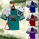 Artparel Custom Lacrosse Uniform Ornaments 2024 Lacrosse Gloves and Stick Acrylic Ornament Lacrosse Player Ornament Gifts for Lacrosse Lovers Lacrosse Sport Gifts (LC8)
