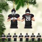 Artparel Personalized Football Ornament Customized Football Christmas Ornaments Football Ornament Christmas Hanging D��cor Gift for Football Fans Football Gifts Gift for Football Player (FB 12)