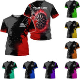 Pretyprints Personalized Dart Shirts Men Women 3D Polo Custom Name Team Jersey Funny Dartboard Shirt S-5XL Gifts