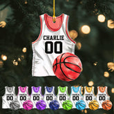 Personalized Basketball Ornaments for Christmas Tree, Basketball Ornament 2024 Custom Basketball Player Ornament Basketball Tree Ornaments Gifts for Basketball Team Ornament Hanging Decor (BKB 6)