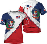 MoonArt Personalized Dominican Republic Shirts 3D, Republica Dominicana Tshirt, Gift Dominican Republic Flag Proud T Shirt
