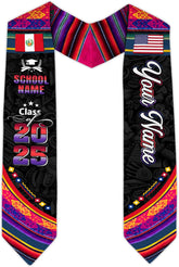 Pretyprints Peruvians Graduation Sash, Peru Graduation Stole Custom Personalized Peruvians American Flag Graduation Sash 2025