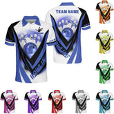 Ligthuy Personalized Name Bowling Polo Shirts 3D for Men and Women, Bowling Shirt, Bowling Shirts for Men Team Bowling Shirt