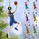 Personalized Basketball Ornaments for Christmas Tree, Basketball Ornament 2024 Custom Basketball Player Ornament Basketball Tree Ornaments Gifts for Basketball Team Ornament Hanging Decor (BKB 8)