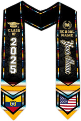 Pretyprints Colombians Graduation Sash, Custom Colombians American Flag Graduation Sash 2025, Colombia Graduation Stole
