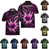 Ligthuy Personalized Bowling Jersey 3D, Bowling Shirts for Team, Bowling Shirt Unisex for Men Women, Bowling Shirts for Men