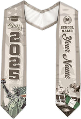 Pretyprints Custom Nigerian Graduation Sash, Nigeria Graduation Stole Customize, Nigerian American Flag Graduation Sash 2025