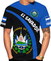 Custom El Salvador Flag Shirt for Men Women Personalized Salvadoran Pride Tshirt 3D El Salvador Clothes Salvadoreñas Shirts