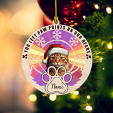 MAPrints Personalized Cat Christmas Ornaments, Cat First Christmas Suncatcher Wood Ornaments, Gifts for Cat Lovers, Cat Memorial Ornament, Forever Loved Cat Keepsake, Cat Loss Gifts (CAT 22)