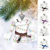 MoonArt Personalized Jiu Jitsu Ornament Brazilian Jiu Jitsu Gift Hanging for Men Jiu Jitsu Custom Name Wood Jiu Jitsu Christmas Ornament for Xmas 2023 Gift for Sensei Instructor Wood Ornaments (JJ5)