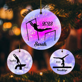 Parvii Personalized Gymnastics Ornaments for Christmas Tree, Gymnastics Christmas Ornament, Gymnastics Ornament for Baby Girl, Gymnastics Christmas Ornament Tree Hanging Ornament (G1)